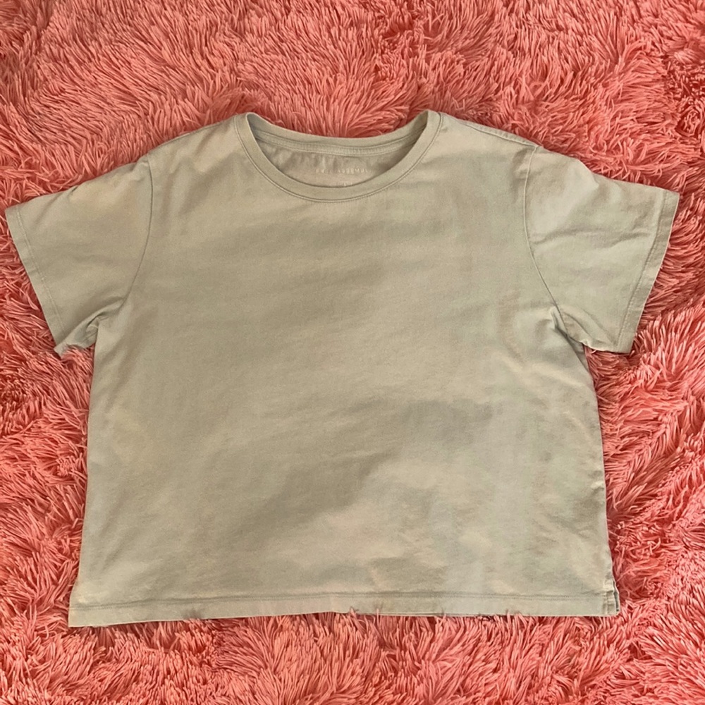 Light blue cropped T-shirt